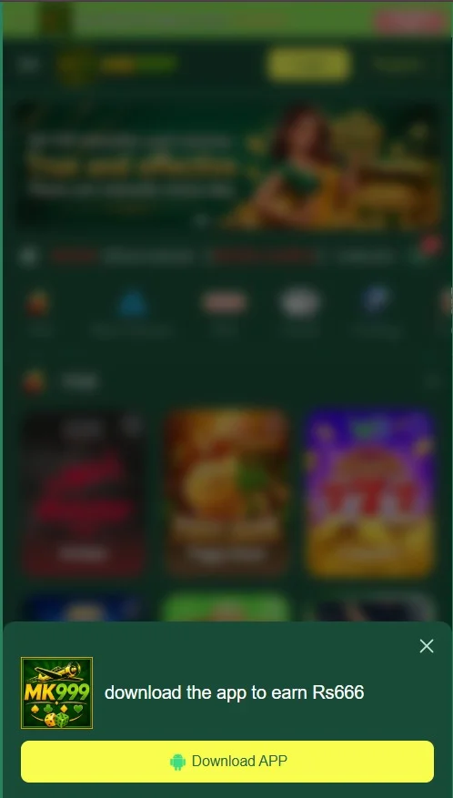 MK999 APK Download Screen
